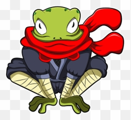 Frog As Ninja With Scarf Carry - All Pouch For Sale By Markus Emoji,Frog Emoji Not Apply