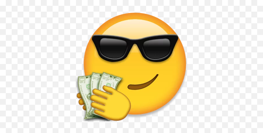 Telegram Sticker From Emoji Pack,Sunglasses Emojiu Handing Money