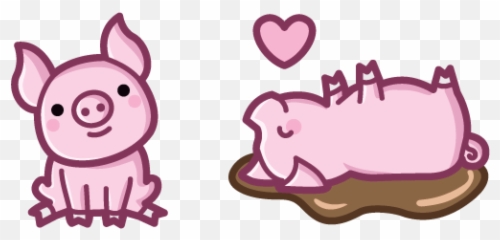 Cute Pig - Pig Cursor Emoji,Lady And Pig Emoji