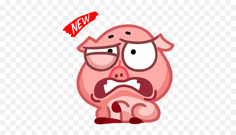 Wastickerapps Waddles Pigs For Whatsapp - Piggy Stickers Whatsapp Emoji,Monokuma Emoji