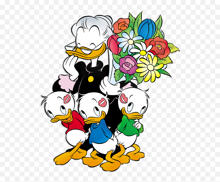 Augurio Speciale A Tutti I Nonni - Grandma Huey Dewey Louie Emoji,Emoticon Ammalato