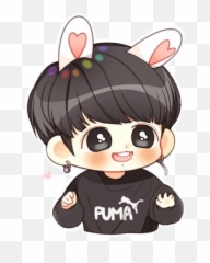 Bts Bantangboys Jungkook Chibi Sticker - Jungkook Bts Chibi Emoji,Jungkook Emoji Bunny Bts Emojis