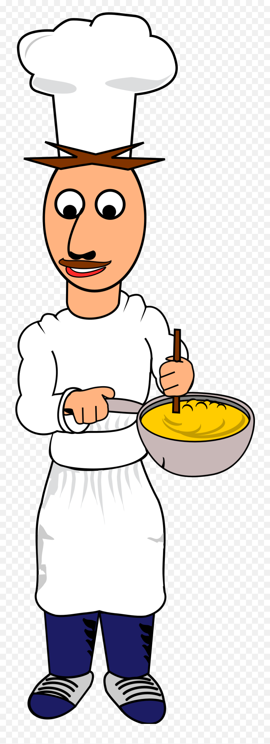 Man Clipart Chef - Clip Art Png Cook Transparent Cartoon School Cook Clipart Emoji,Italian Chef Emoticon Clipart