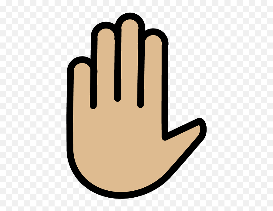 Raised Hand Emoji Clipart - Hand,Emoji Clipart Hand