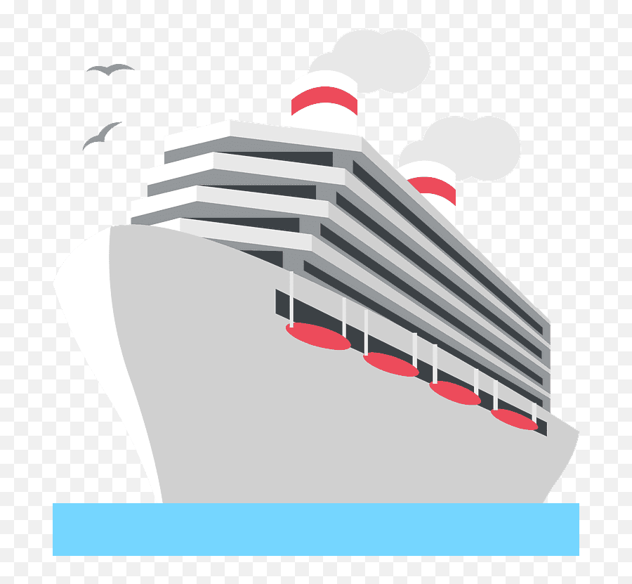 Passenger Ship Emoji Clipart - Cruise Ship Emoji Icon,Cruise Ship Emoji