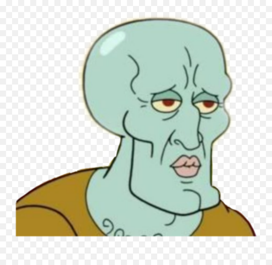 Buff Spongebob Sticker - Handsome Squidward Emoji,Buff Emoji