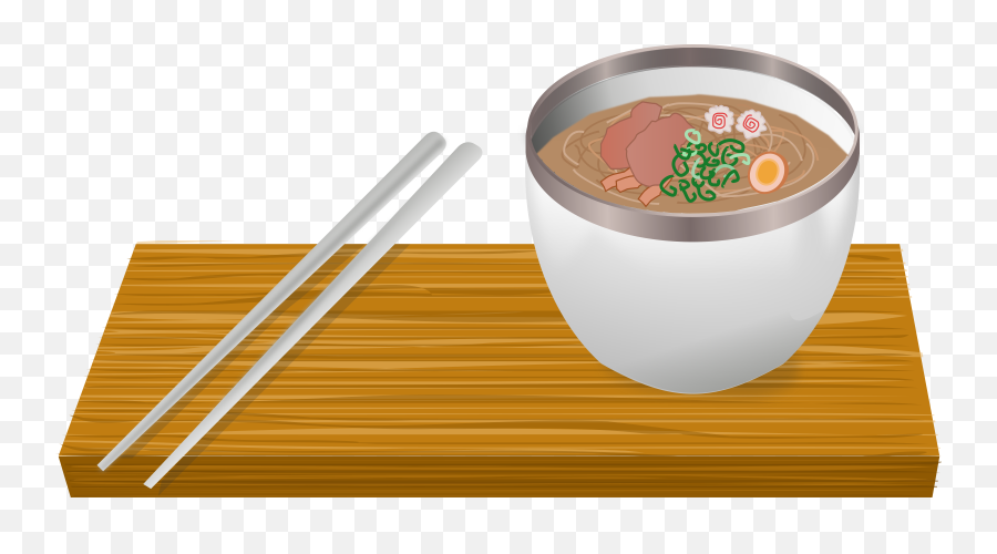 Ramen Bowl And Chopsticks Clipart - Bowl Of Ramen Clipart Transparent Png Emoji,Ramen Emoji