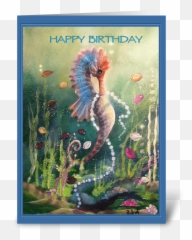 Seahorse Colorful Happy Birthday - Seahorse Birthday Emoji,Facebook Emoticons Seahorse