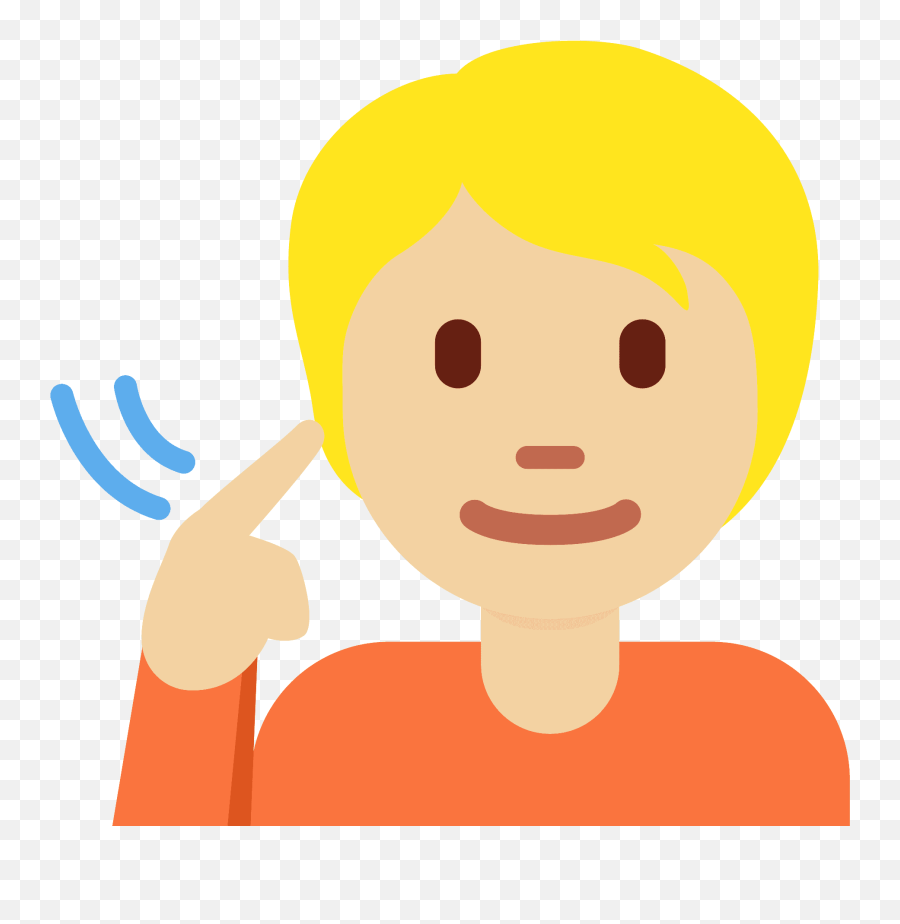 Gehörlose Person Mit Mittelheller Hautfarbe - Twemoji Emoji,Emoticons Kussmund