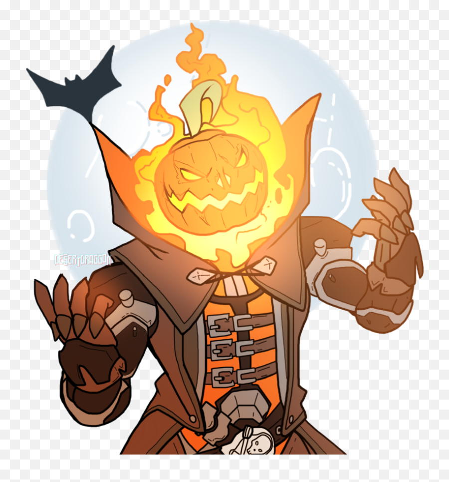 Overwatch Drawings Reaper Pumpkin Png - Overwatch Pumpkin Re