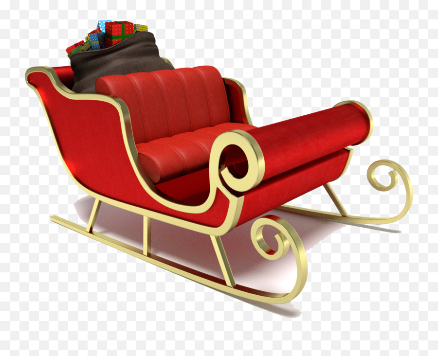 Ftestickers Christmas Santaclaus - Santa Sleigh 3d Model Emoji,Sleigh Emoji