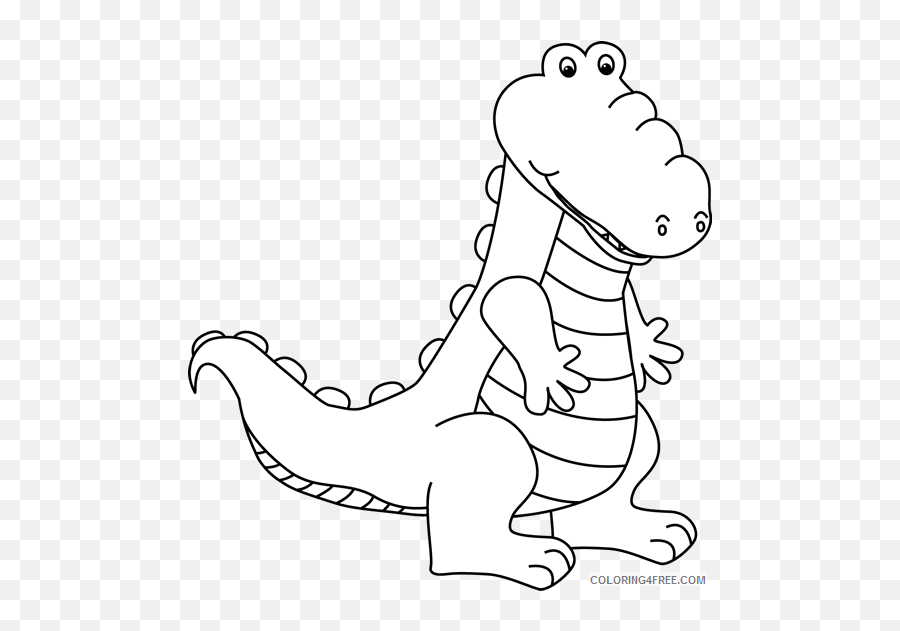 Crocodile Coloring Pages Crocodile 87 Png Printable - Addition Cartoon Black And White Emoji,Alligator Emoji