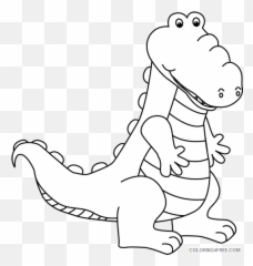 Crocodile Coloring Pages Crocodile 87 Png Printable - Addition Cartoon Black And White Emoji,Alligator Emoji