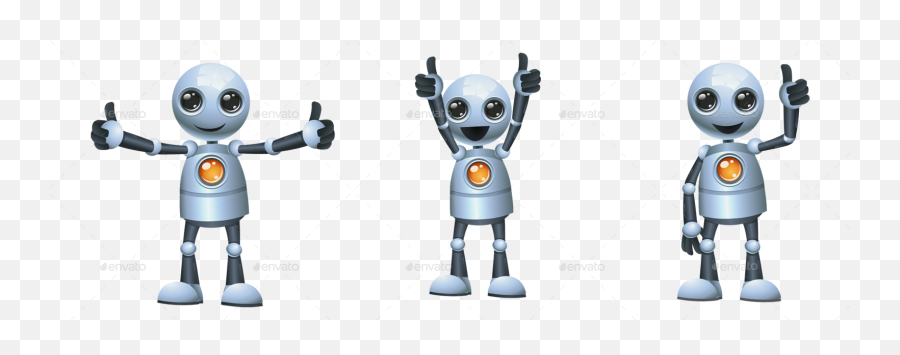 Little Robot Thumb Up Of Approval By Onionime Graphicriver - Robot Thumbs Up Emoji,Approve Emotions Clipart