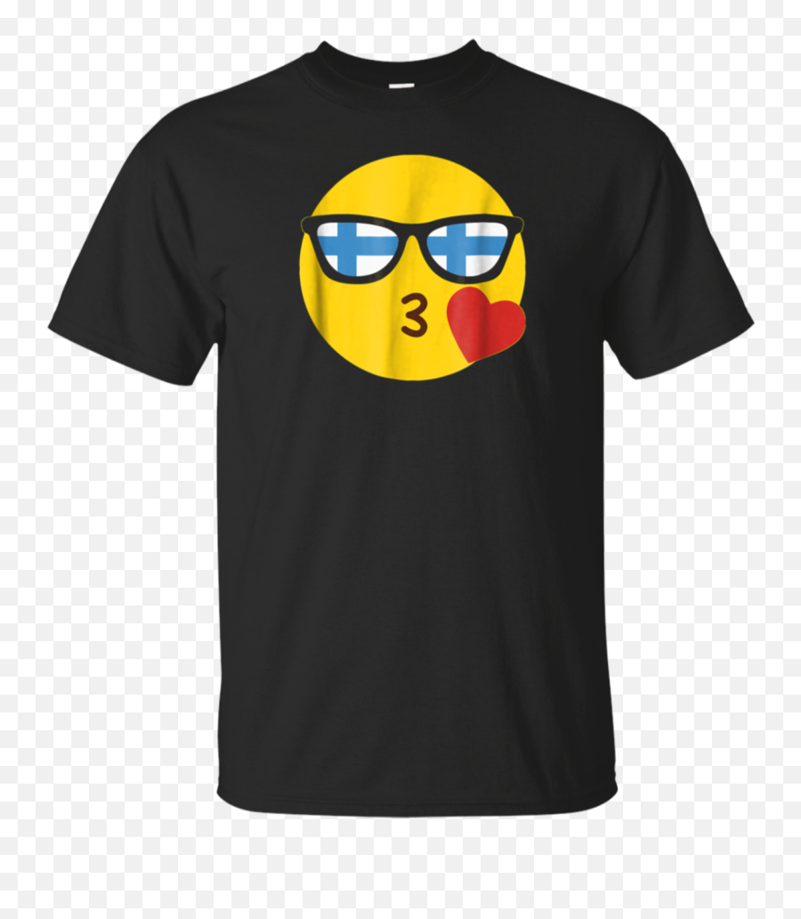 Emoji Finland T - Shirt Finnish Flag Sunglasses Funny Tee Highschool Dxd Shirts,Sunglassrs Emoticon
