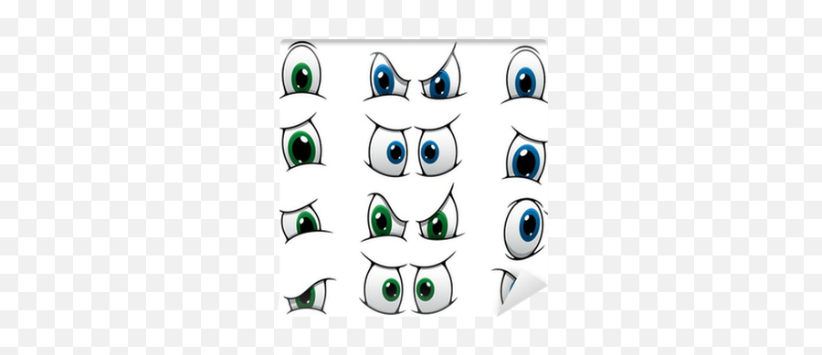 Set Of Cartoon Eyes Showing Various Expression Wall Mural U2022 Pixers U2022 We Live To Change - Comic Augen Emoji,Cartoon Face Emotions