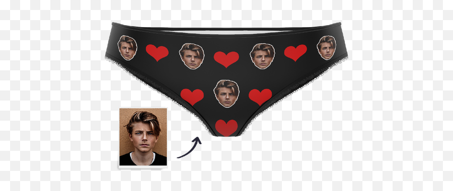 Custom Pantiesprint Text And Photopersonalized Ladies Emoji,Underpants Emoji Text