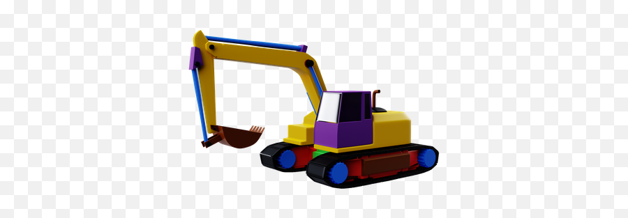 Premium Jcb 3d Illustration Download In Png Obj Or Blend Format Emoji,Bulldozer Emoji