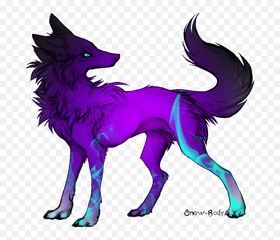 Blaster1st On Scratch Anime Doge - Cloudygif Purple Blue Wolf Art Emoji,Doge Emoji