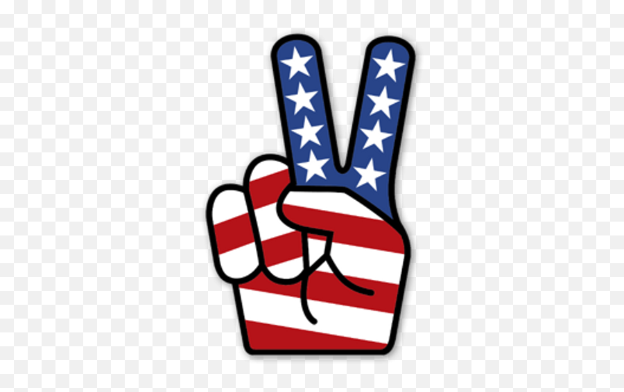 Usa Flag V For Victory Sticker - Original Confederate Flag For Sale Emoji,Victory Emoji