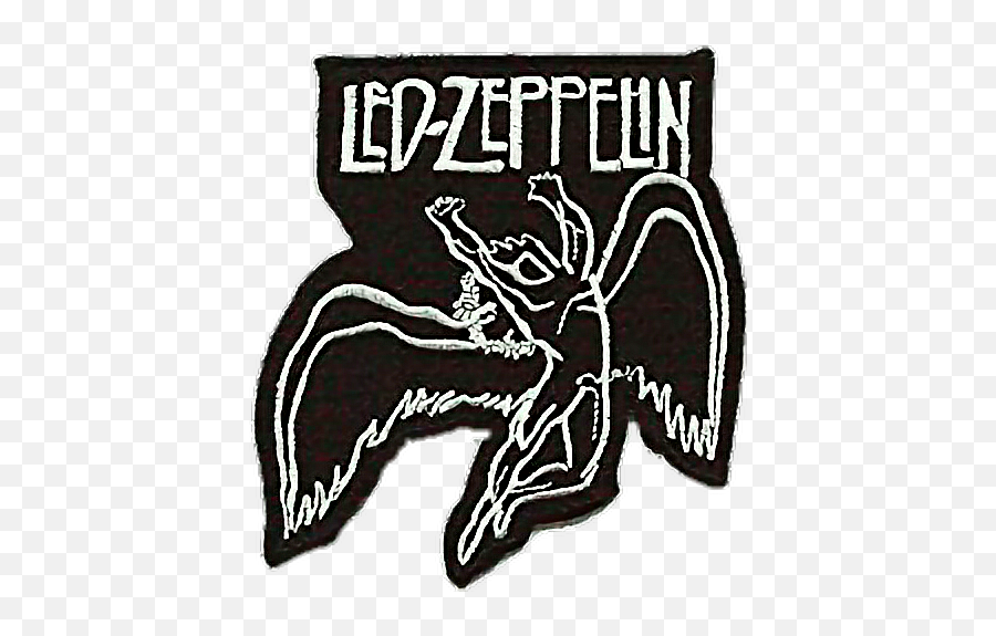 Music Rock Rockandroll Black Sticker By Moondoll - Led Zeppelin Back Patch Emoji,Heavy Metal Emoji