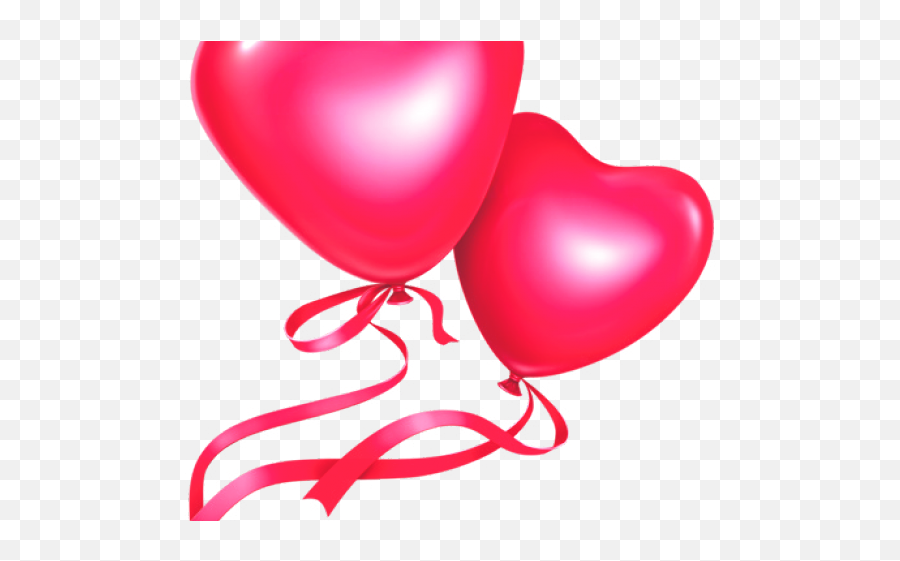 Day Clipart Heart Shaped - Heart Shaped Balloon Png Emoji,Emoji Heart Balloons