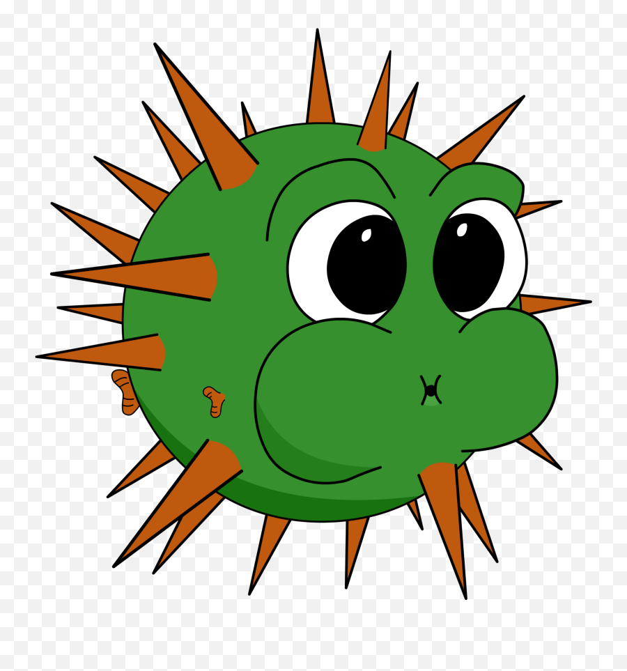 Pufferfish Clipart Green Fish - Puffer Green Fish Clipart Emoji,Pufferfish Emoji