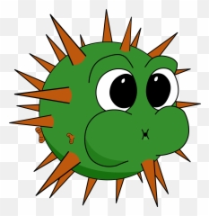 Pufferfish Clipart Green Fish - Puffer Green Fish Clipart Emoji,Pufferfish Emoji