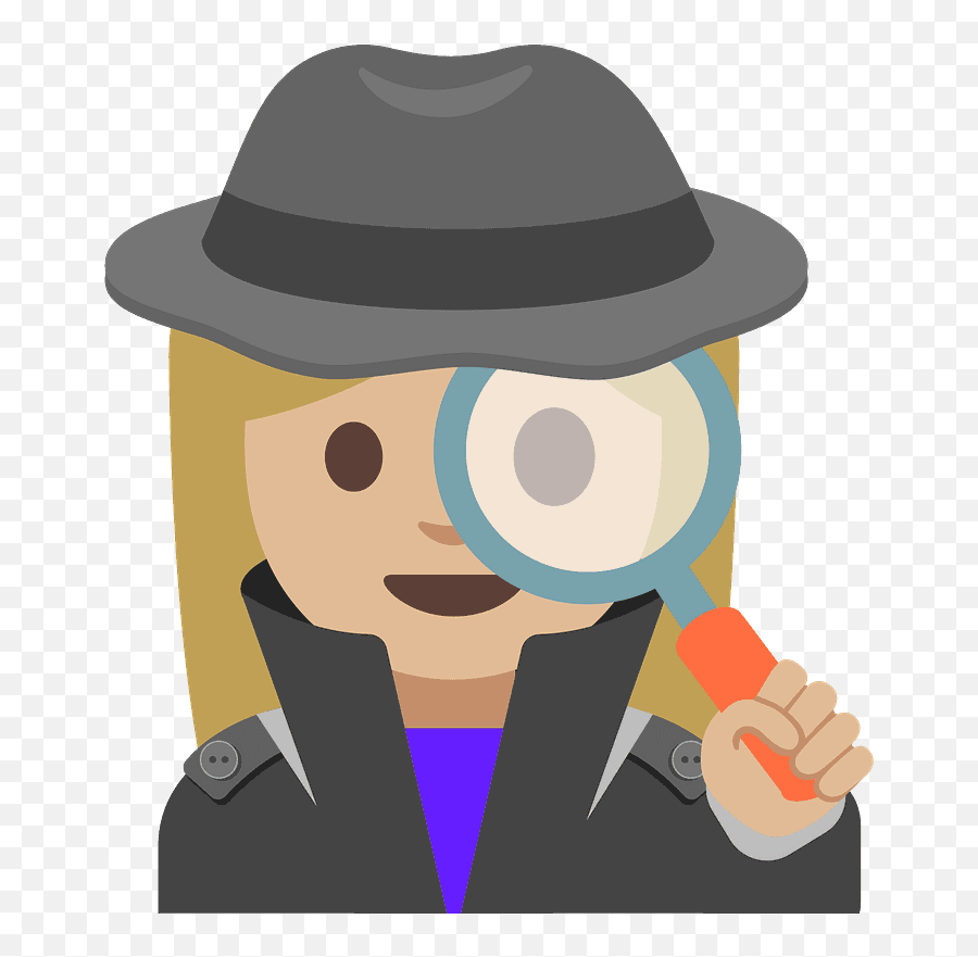 Woman Detective Emoji Clipart - Detective Emoji,Detective Emojis