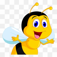 Cartoon Honey Bee Clip Art Honey Bee - Bee Clipart Emoji,Honey Bee Emoji