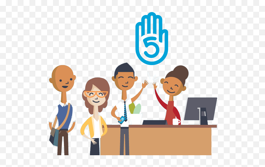 Employees With Highfive Rewards - Sharing Emoji,High Fiving Emoji