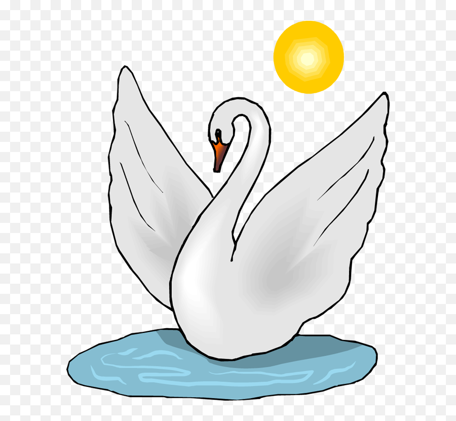 Swan Clipart Black And White - White Swan Clipart Png Emoji,Is There A Swan Emoji