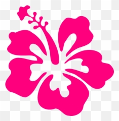 Free Hawaiian Flower Cartoon Download - Hibiscus Flower Clipart Emoji,Emojis Black And White Hawaiin