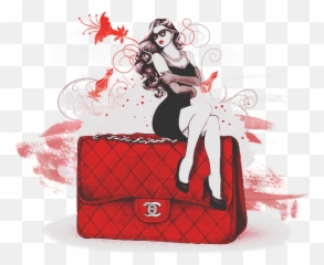 Download Vuitton Fashion Louis Illustration Handbag Chanel - Louis Vuitton Bag Ilustration Png Emoji,Winter Emoticon Pack Dota