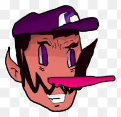 Waluigi Face - Waluigi Face Png Emoji,Waluigi Emoji