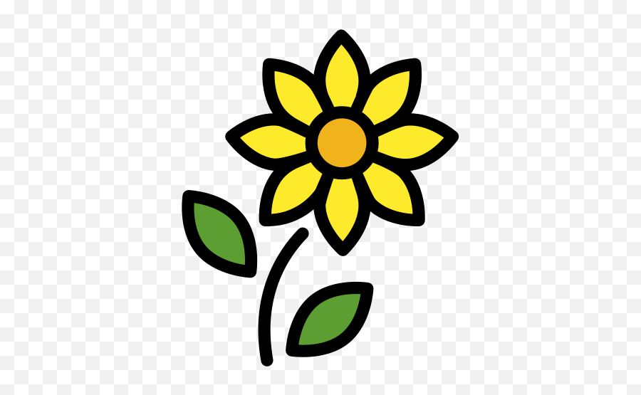 Sunflower Emoji - 8 Petal Flower Png,Sunflower Emoji