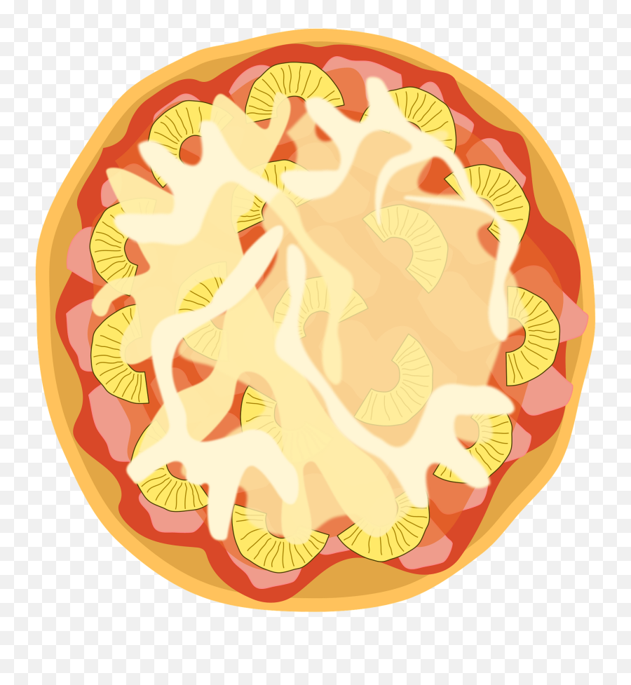 Hawaiian Pizza With Ham And Pineapple - Pineapple And Pizza Clipart Transparent Emoji,Hawaiian Emojis