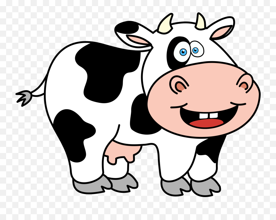 Clipart Smile Cow Clipart Smile Cow - Funny Cow Clipart Emoji,Cow And Man Emoji
