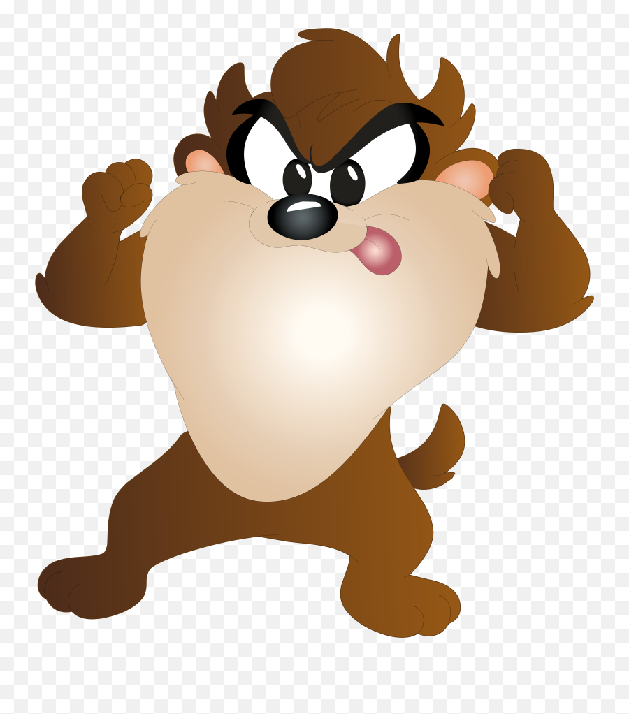 Taz Kid Cartoon Free Png Clip Art Image - Tasmanian Devil Emoji,Animated Looney Tunes Emoticons