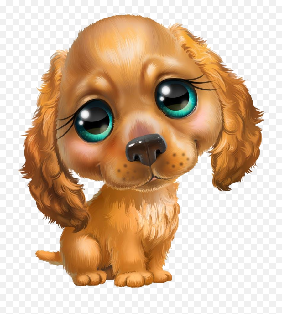 Dessin De Chien Dessin Animaux Mignons - Cute Cartoon Cocker Spaniel Emoji,Puppy Eyes Emoji