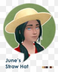 Pin - Sims 4 Kids Straw Hat Emoji,Sims 4 Emotion Hat