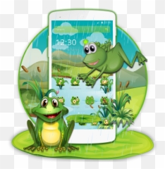 Cartoon Green Frog - Animal Figure Emoji,Emoji Frog Messenger