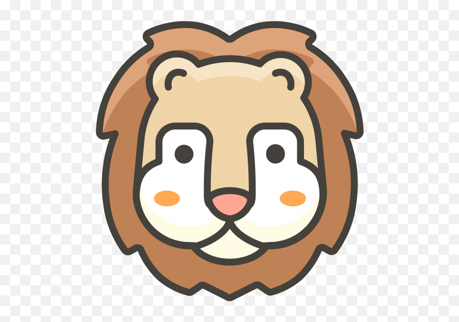 Lion Face Png - Lion Emoji Icon 526045 Vippng,Emoji Icon
