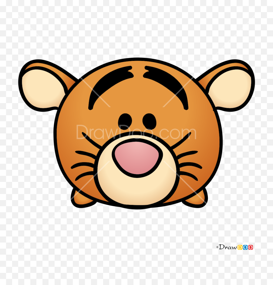 How To Draw Tigger Disney Tsum Tsum - Easy Tigger Cartoon Drawings Emoji,Tigger Emoji