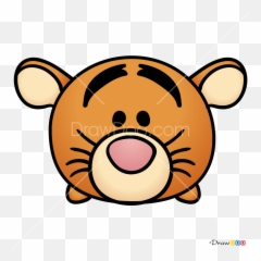 How To Draw Tigger Disney Tsum Tsum - Easy Tigger Cartoon Drawings Emoji,Tigger Emoji