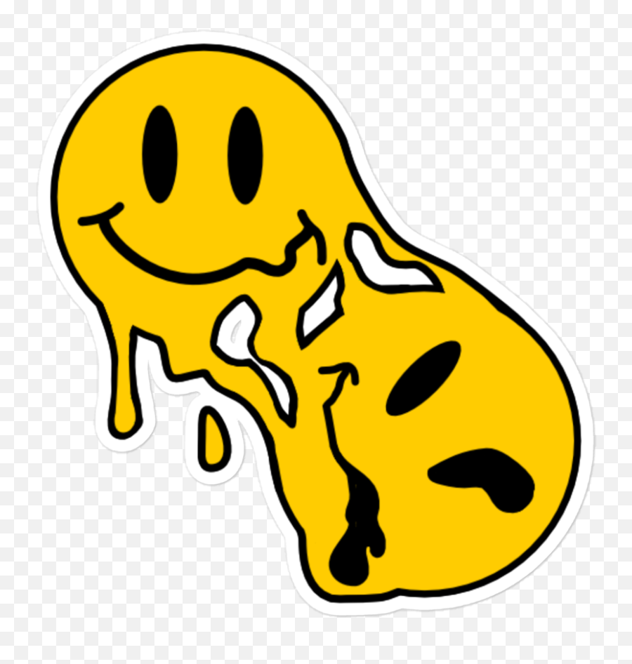 Melting Smileys - Sticker Emoji,Skull Emoji Text