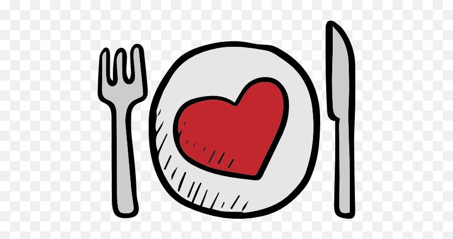 Valentines Day Dish Cutlery Plate Restaurant Tools And Emoji,Fork Knife Plate Emoji