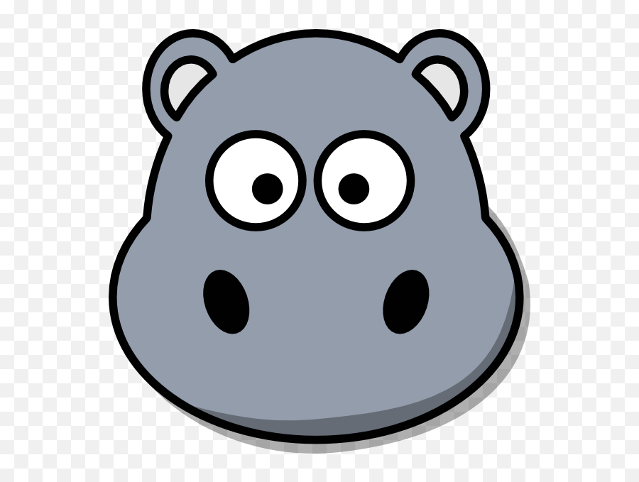 Hippo Face Clipart - Clip Art Library Emoji,No Mouth Emoji