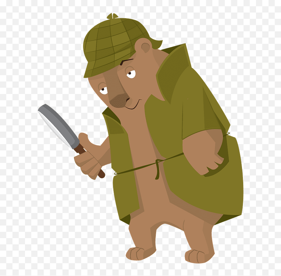 Bear Detective Clipart Transparent - Clipart World Emoji,Sleuth Or Spy Emoji