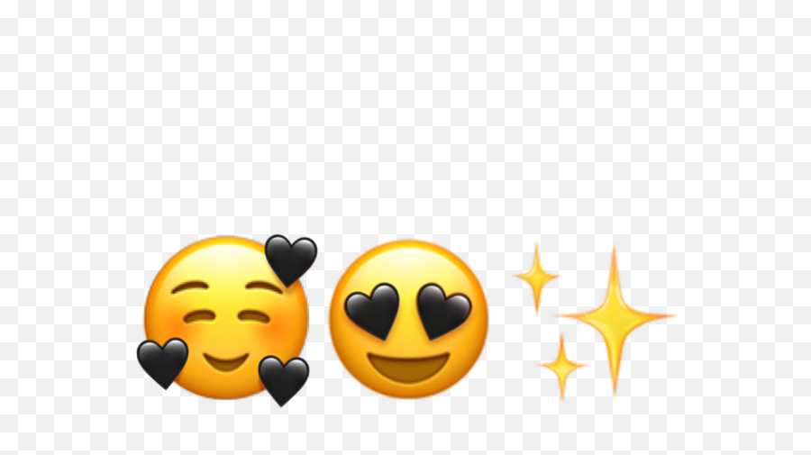 Emojiedit Black Sticker - Happy Emoji,Lover Emoji